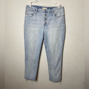 Madewell The High-Rise Slim Crop Boyjean Plus Size 34